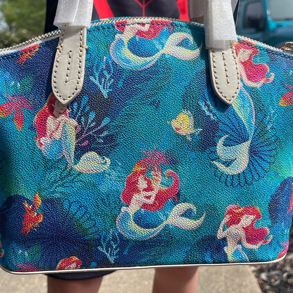Dooney & Bourke Vibrant Mermaid Print Satchel - Picture 2 of 2